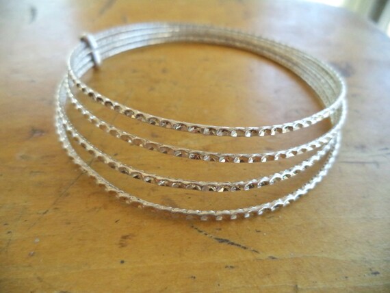 Vintage Signed CORO Sterling Bangles Bracelets Co… - image 4