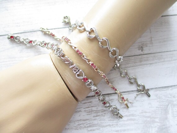 Sterling Gemstone Link Bracelets - image 3