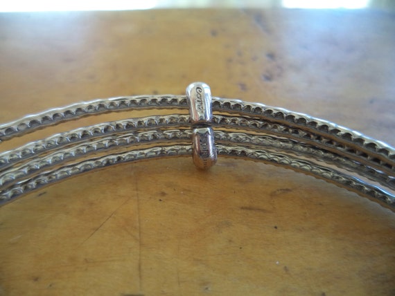 Vintage Signed CORO Sterling Bangles Bracelets Co… - image 3