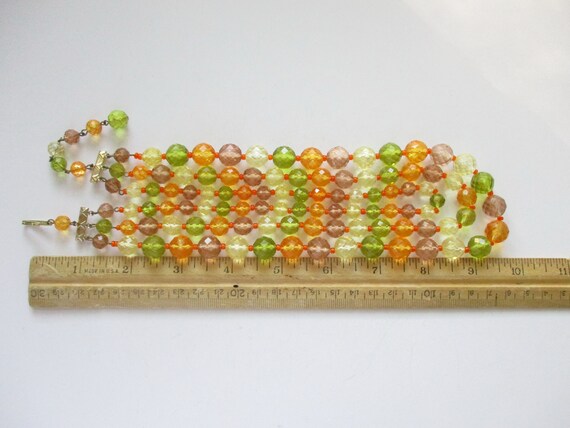 Vintage West Germany Multi Strand Bead Necklace C… - image 7