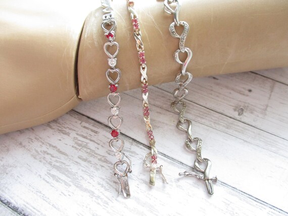 Sterling Gemstone Link Bracelets - image 4