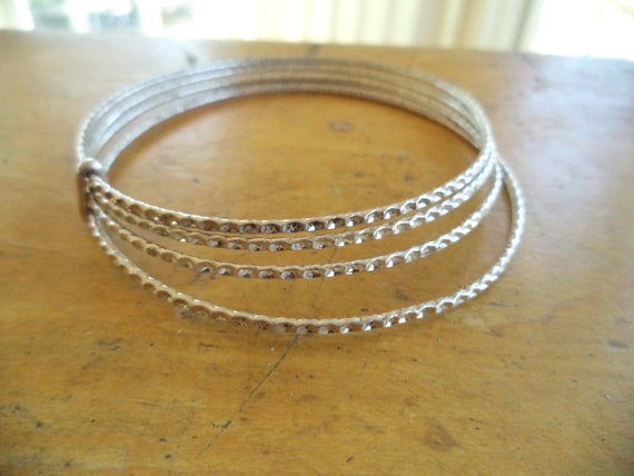 Vintage Signed CORO Sterling Bangles Bracelets Co… - image 7