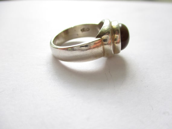 Vintage Stripped Agate Statement Ring Unisex Ston… - image 2