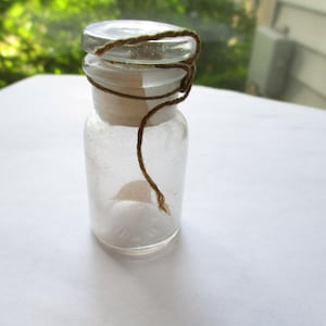 Small Antique Glass Apothecary Jar Hand Blown Bubble Never Used