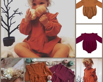 orange baby romper