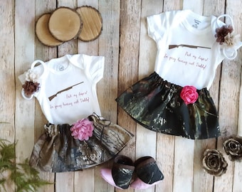 Girls My Dad Hunts Camo Father/'s Day Dress 2t 3t 4t 5 6 7 8 Toddler Kids Clothes