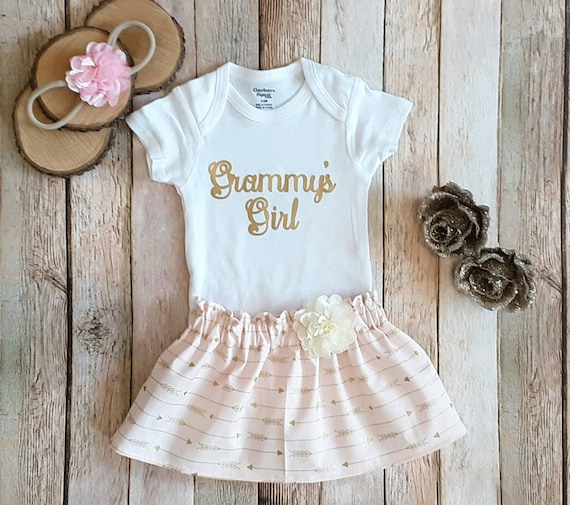 Grammy s Girl Outfit Baby Girl Outfit Newborn Gift Toddler Girl