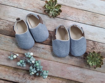 Baby Shoes, Baby Boy Shoes, Gray Baby Shoes, Velcro Baby Shoes, Crib Shoes, Soft Shoes, First Walkers, Slip on Baby Shoes, New Baby Gift