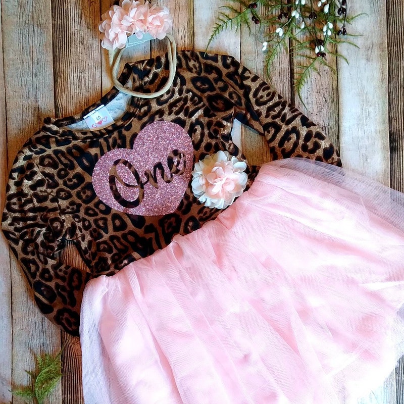 Teal Pink Leopard Dress