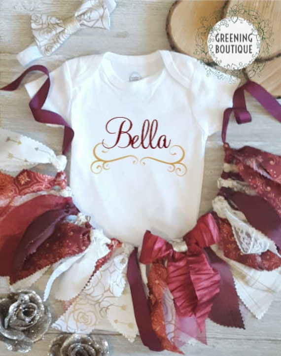 maroon newborn outfit