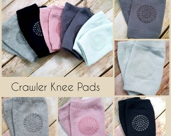 Baby Knee Pads, Crawling Knee Pads, Crawler Knee Pads, Leg Warmers, Gifts for Baby, Baby Shower Gifts, Under Ten, Pink, Gray, Turquoise