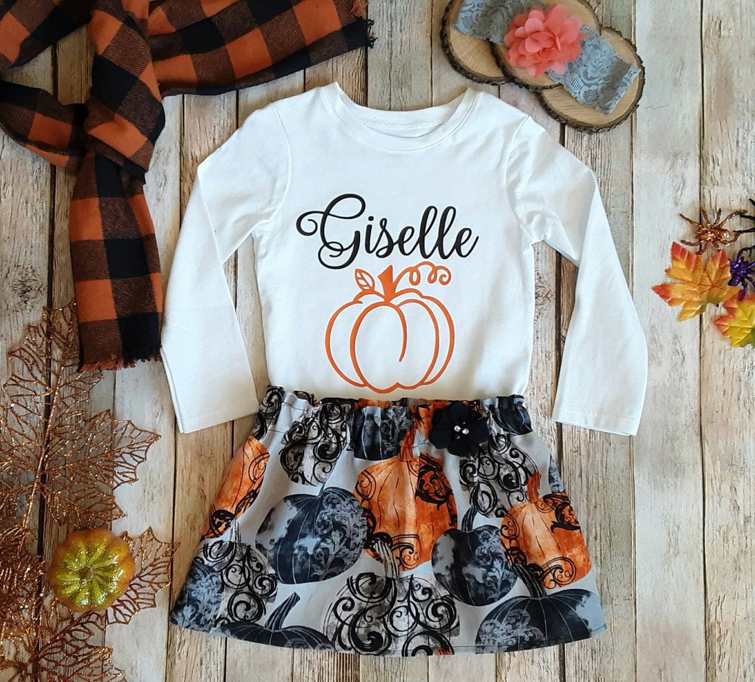Personalized Halloween Outfit, Girl's Halloween Outfit, Baby Girl