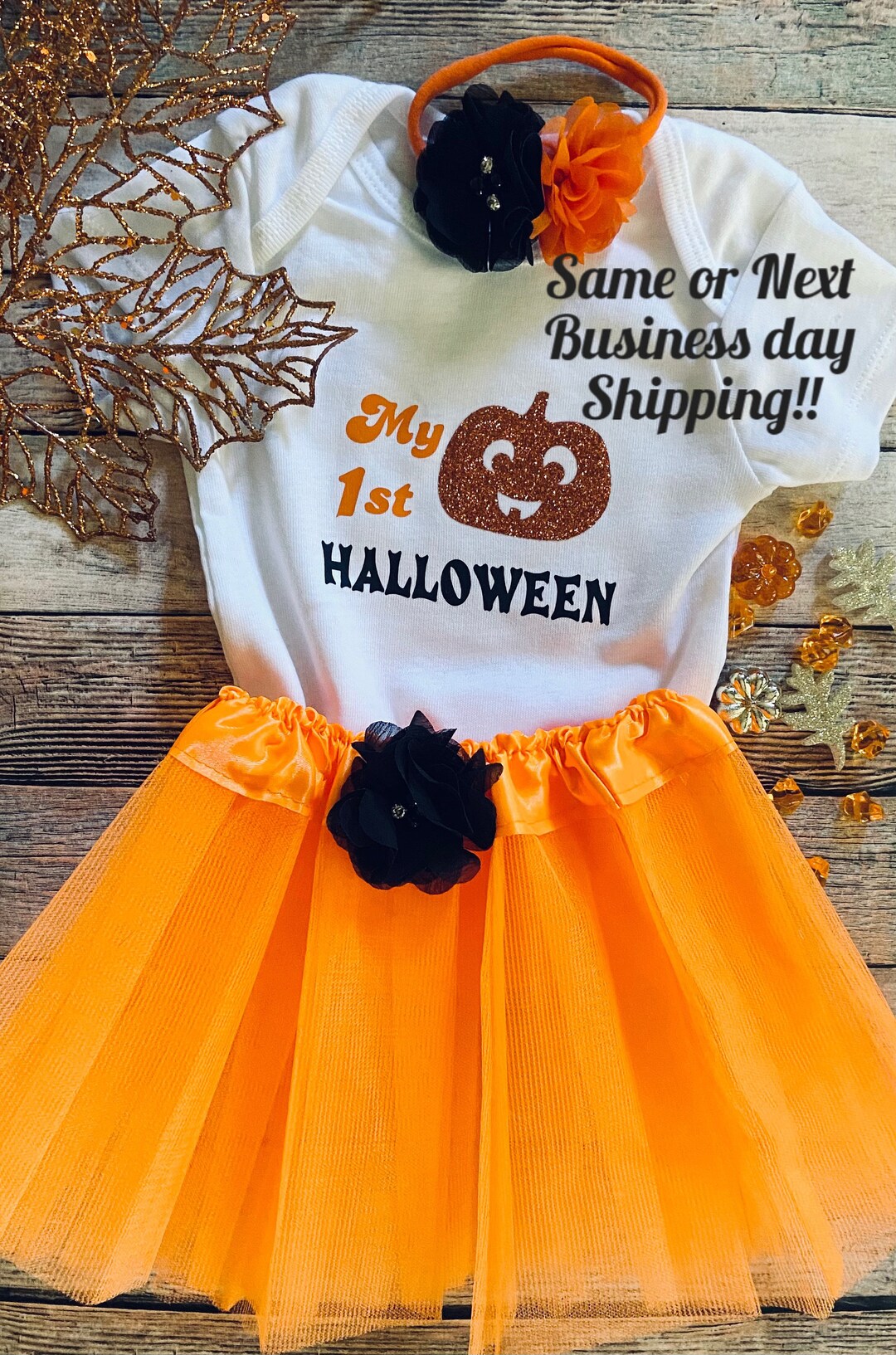My First Halloween Outfit Girl My First Halloween Baby Etsy