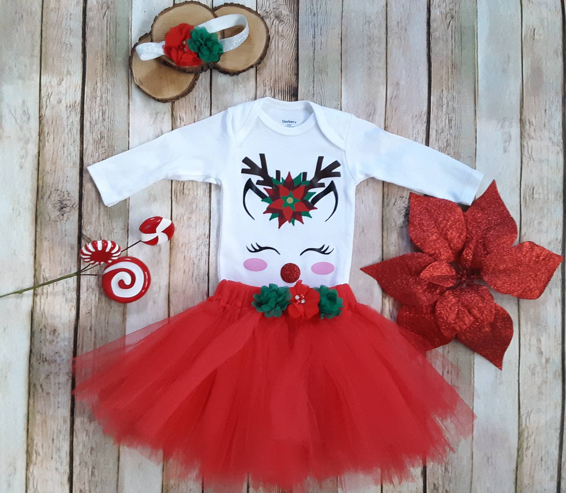 Disfraz Infantil Traje De Reno Para Bebe Disfraz Niña Con Tutu