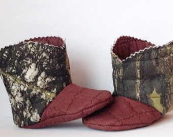 Bottes de cow-boy bébé camouflage Mossy Oak, chaussons bébé camouflage, cadeau bébé garçon, camo