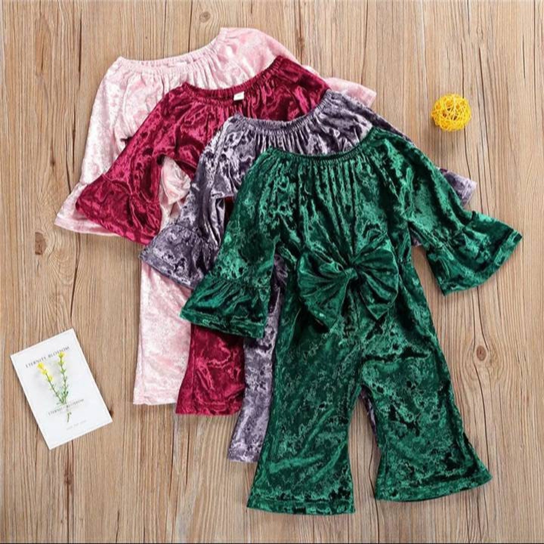 Christmas Baby Romper, Velvet Baby Romper, Green Baby Romper, Baby Gift