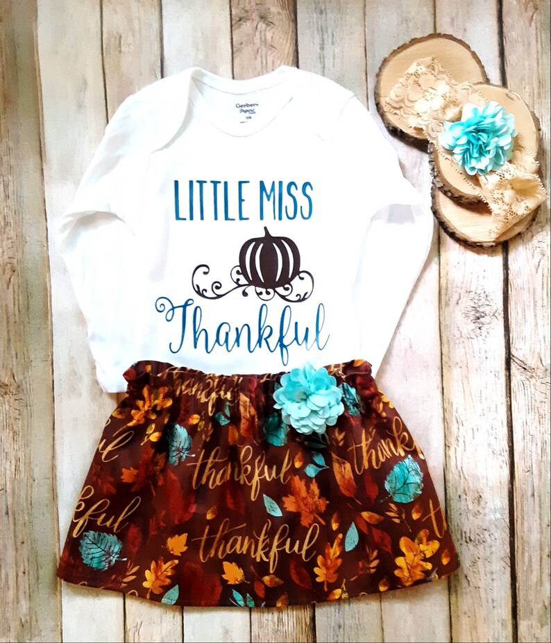 Girl's Thanksgiving Skirt Fall Skirt Thankful Skirt Etsy