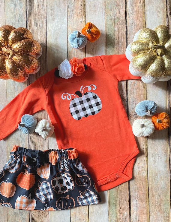 Baby Girl Halloween Outfit Baby Girl Thanksgiving Outfit | Etsy