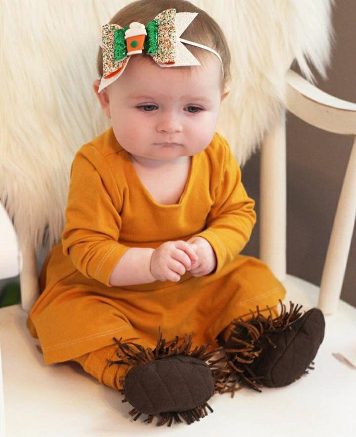 Baby Fringe Boots Baby Moccasin Boots Chocolate Brown Baby Etsy