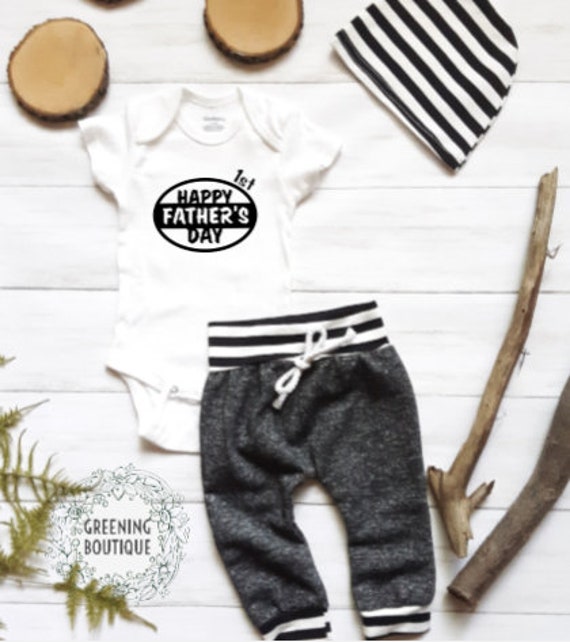 Happy First Father's Day Outfit New Baby Gift Baby Boy Etsy