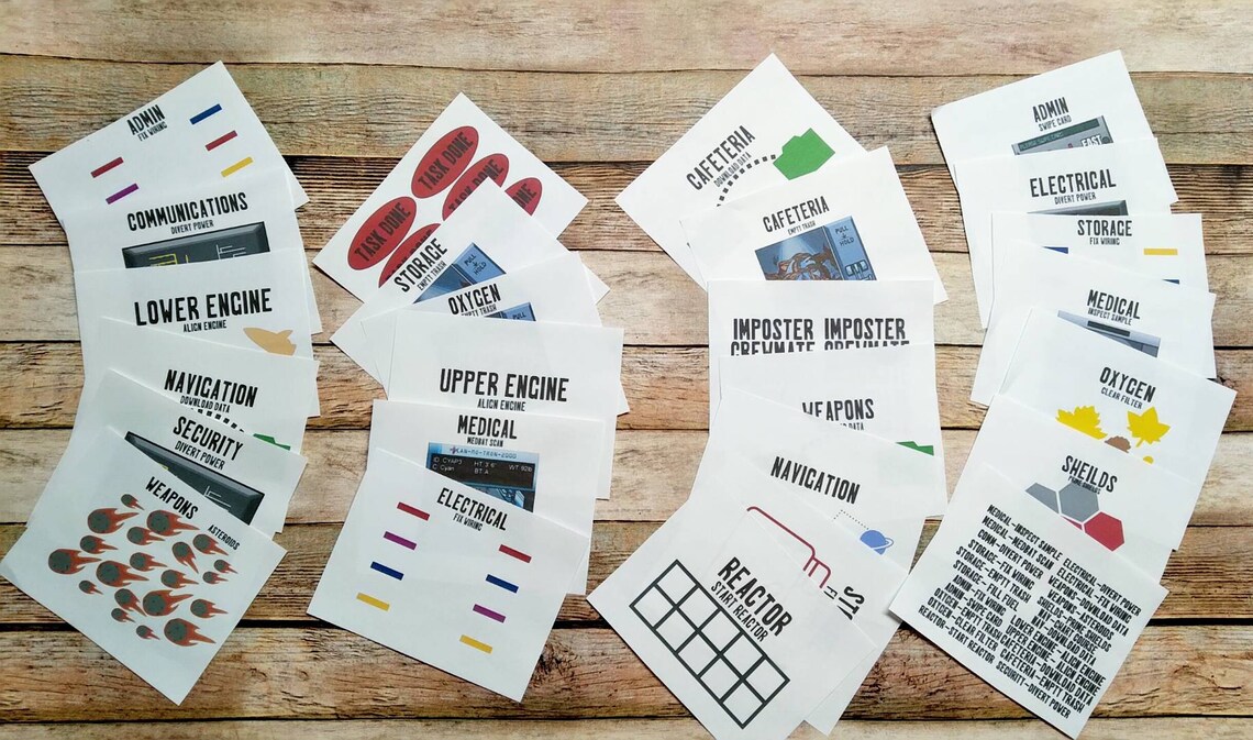 Among Us in real life game IRL Among Us Imposter Game Real Etsy