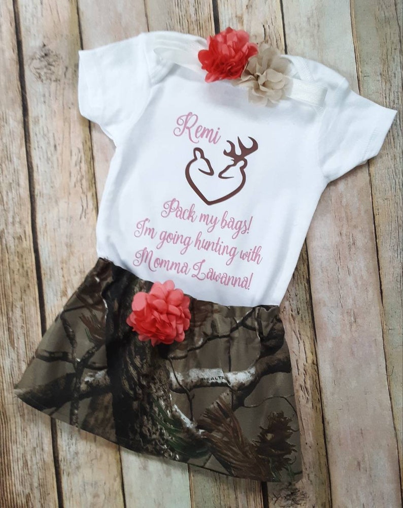Pack My Bags I'm Going Hunting With Daddy Camouflage Baby Etsy