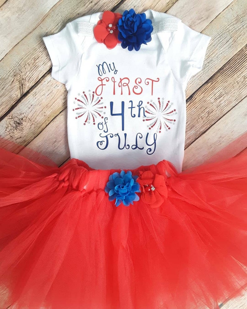 Jupe Tulle Scintillante JUSTICE 4th Of July Taille 14 - Occasion Très Bon état