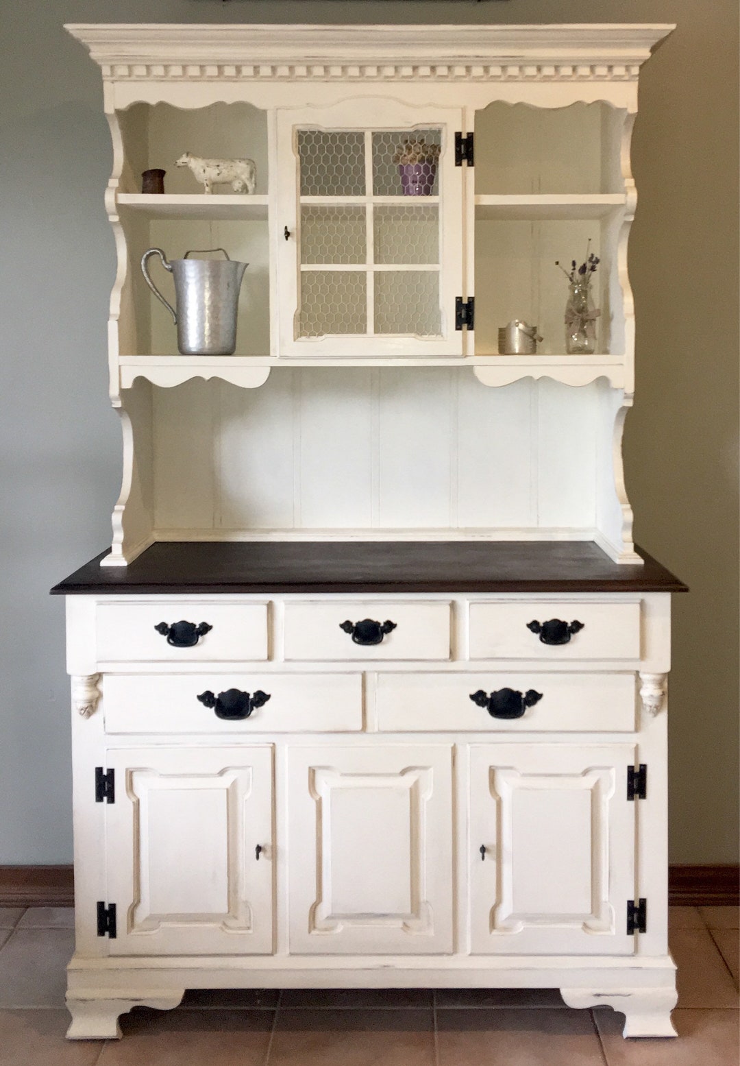 Large farmhouse hutch deals