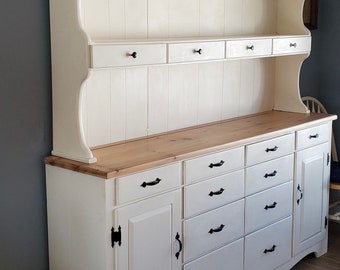 Farmhouse hutch and buffet/white hutch