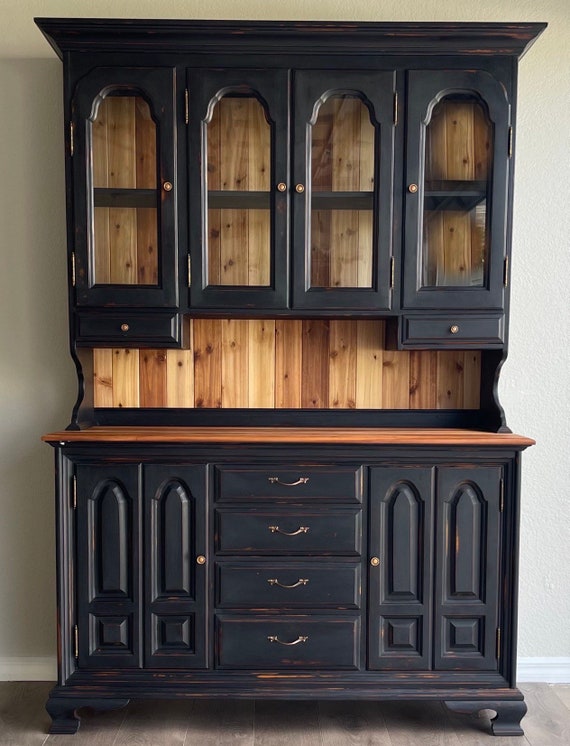 Farmhouse Hutch black Hutch buffet With Hutch hutch Cabinet china