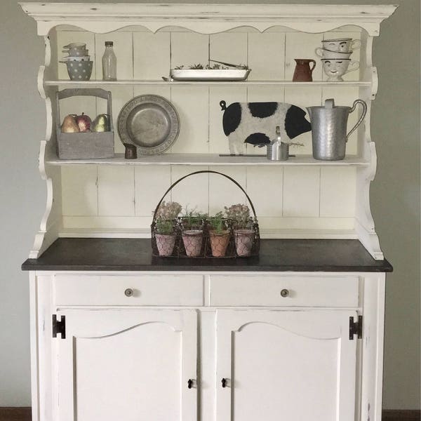 Hutch/Farmhouse/kitchen hutch/hutch and buffet/Cottage/rustic/kitchen cabinet/storage/buffet/china cabinet/breakfront