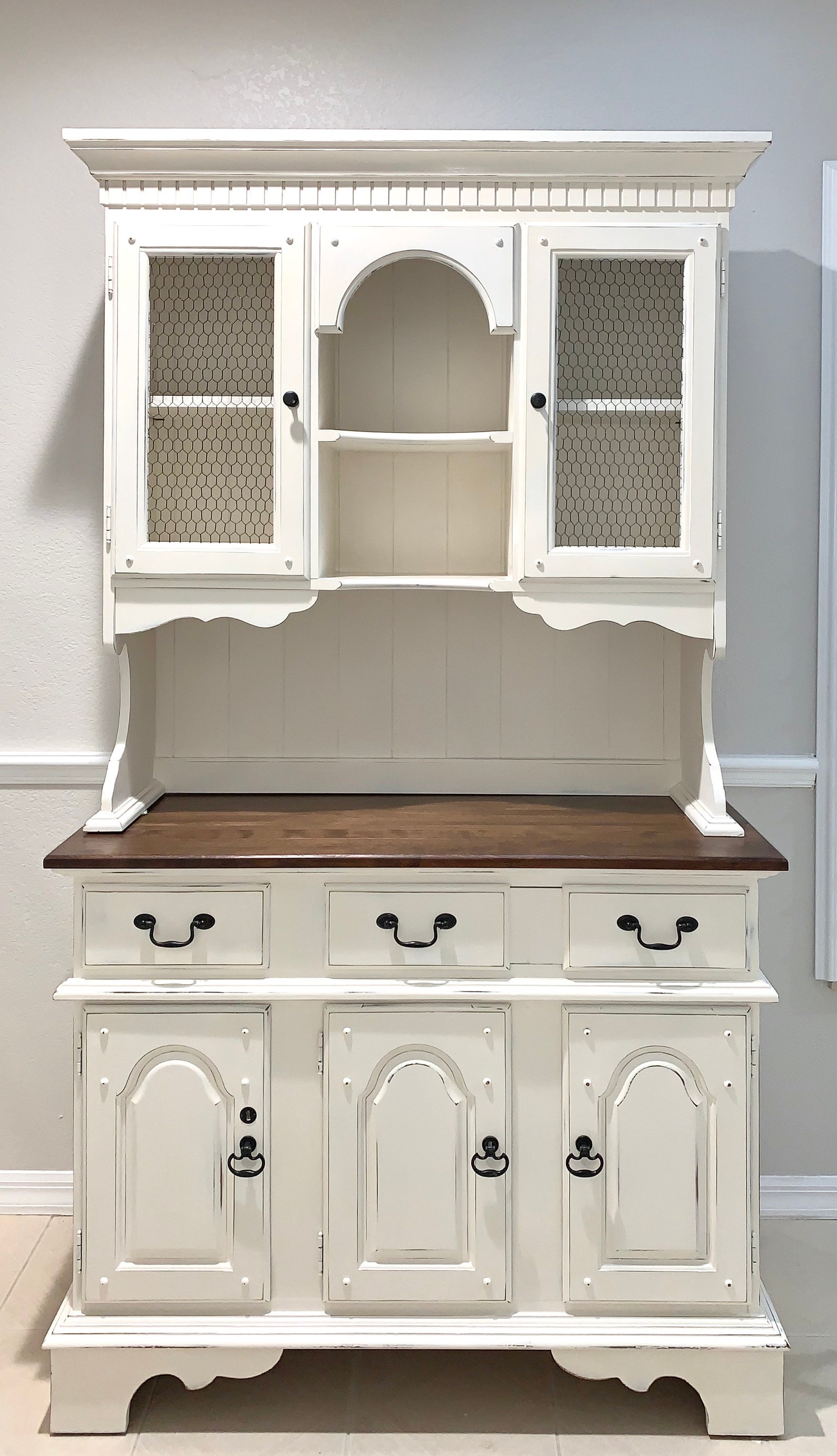 Farmhouse Hutch/cabinet/kitchen Cupboard/hutch Cabinet/welsh Cupboard ...