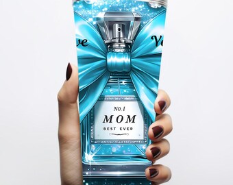 Mom Perfume Tumbler, Stainless Steel Girly Thermal, Metal Straw