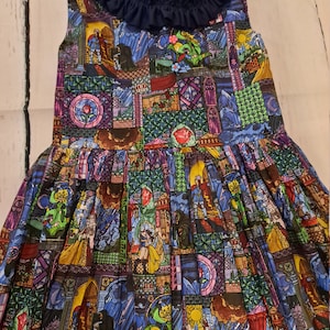 Beauty and the Beast Dress: Stained Glass Cotton Party Dress