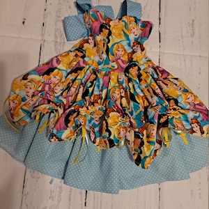 Disney princess dress, little girl princess dress, princess causal dress, party dress, birthday dress, Disney inspired princess dress