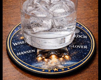 Artemis II 2026 Mission Coaster, Rocket Launch Space Drink Coaster