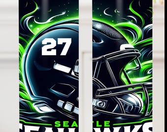 Seattle Seahawks Tumbler | 20oz Stainless Steel Football Cup