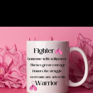 Breast Cancer Fighter Mug: Survivor Warrior Gift (15oz)