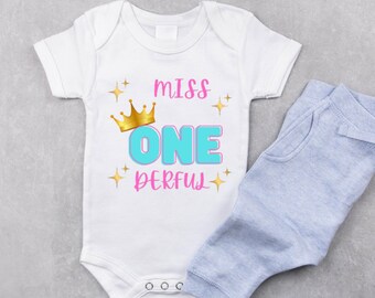 Handmade Miss One Baby Onesie: First Birthday Outfit