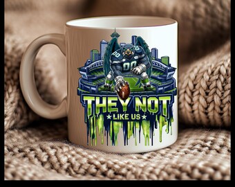 They Not Like Us Football Mug | Sports Fan Gift, Game Day Coffee Cup