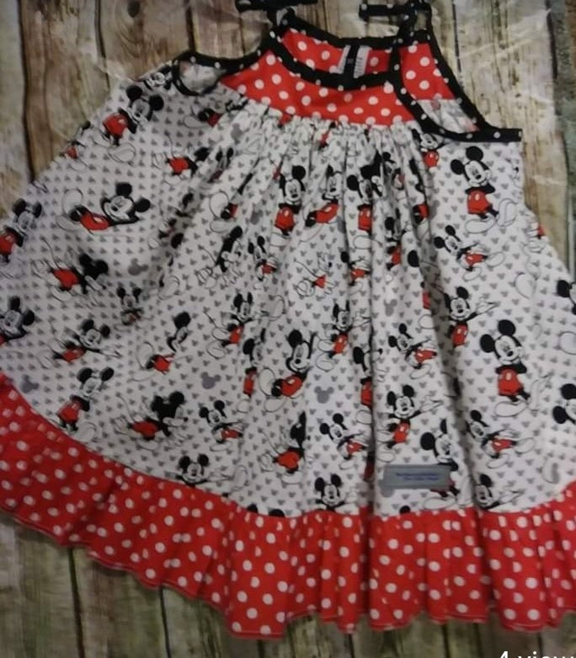 Disney Mickey Mouse Dress Girls Mickey Mouse Dress Disney Etsy