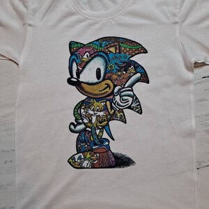 Handmade Sonic Characters Sublimation T-Shirt