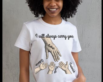 1.  I Will Always Carry You Mother Daughter T-Shirt, family love tee combo with mug