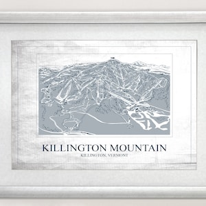 Killington Mountain Hand Drawn Trail Map