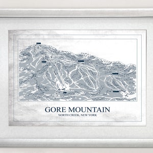 Handgezeichnete Karte der Gore Berge