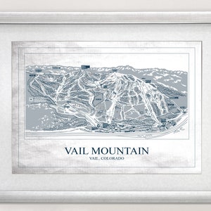 Handgetekende wandelkaart Vail Mountain