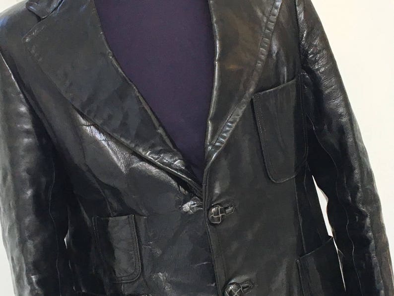 Leather Blazer 1960/'s GaNgStEr HiPPiE DiScO Bespoke MoD sPy coat caR coaT CaMpus jackeT bLazeR Luxe Leather suiT jackeT