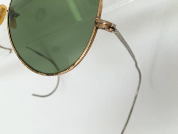 WW II aviator piLot suNgLasses ViNtage 1940's GoL… - image 5