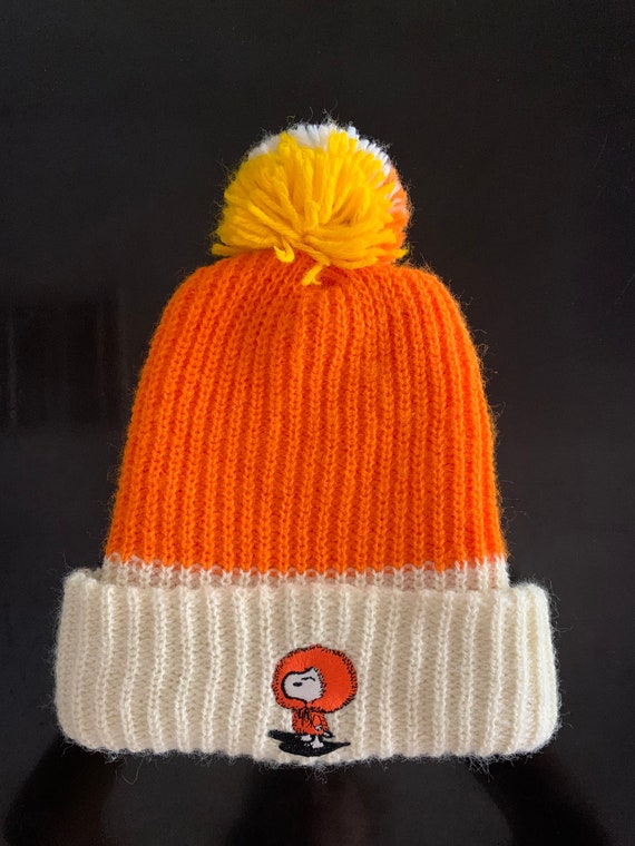 1960's chunky KniT PeaNuTs SNoopY SNoWMoBiLe HaT … - image 9