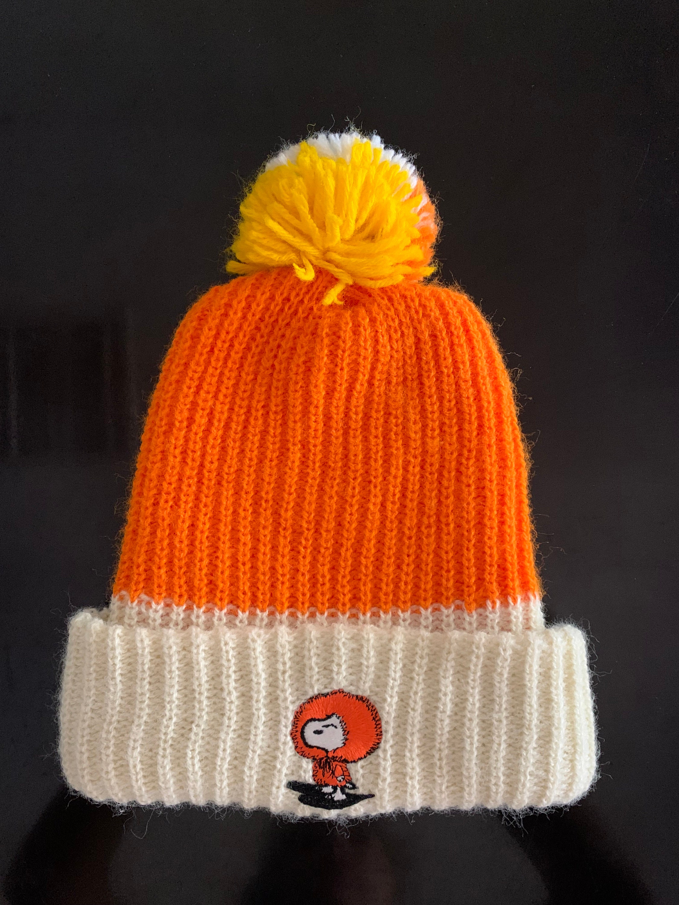 1960's Chunky Knit Peanuts Snoopy Snowmobile Hat Ski Hat 1960's Chunky Knit Peanuts Snoopy Snowmobile Hat Ski Hat
